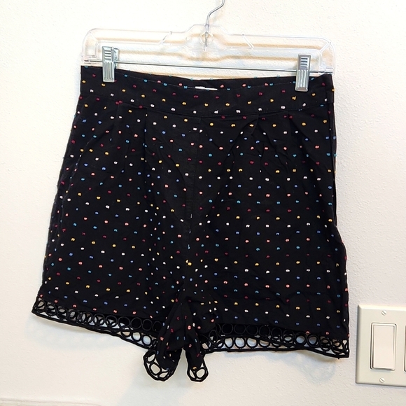 Gianni Bini Pants - Gianni Bini High Waist Black Multicolor Shorts